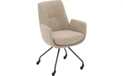 Goossens excellent eetkamerstoel mabach beige stof - 8260114-goossens-excellent-mabach-eetkamerstoel-stof-bruin-01