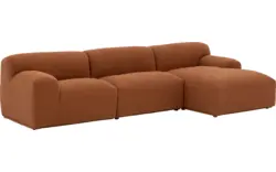 Goossens excellent loungebank sens bruin stof - 8260371-gespiegeld-02